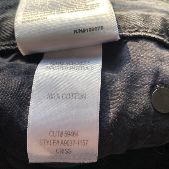 Cross cross waist, raw hem, washed black Agolde jeans - Picture 7 of 7